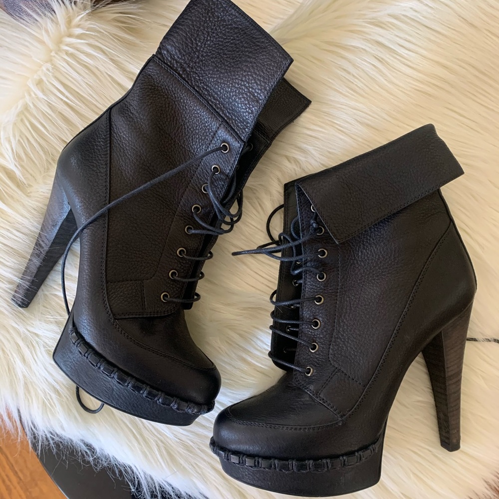 Yves Saint Laurent lace up boots YSL